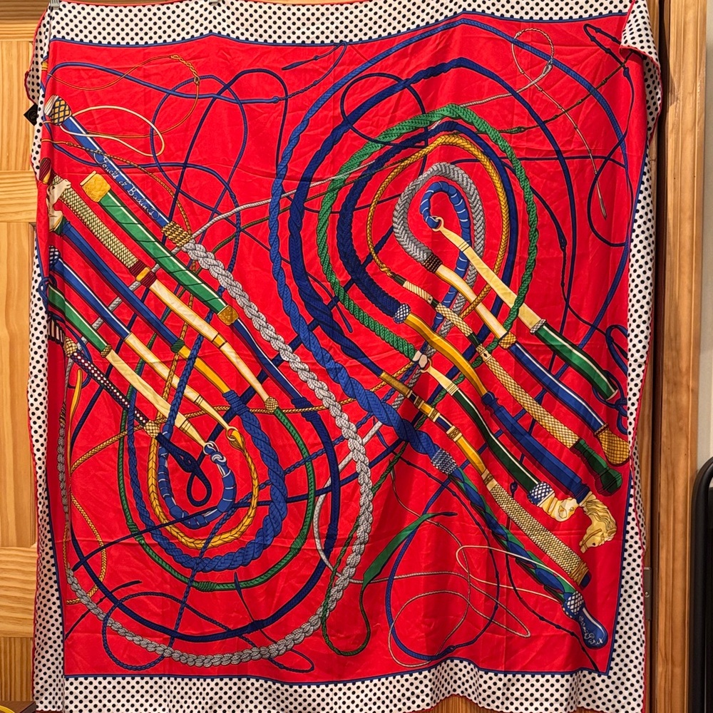 Faux Hermes Large Printed Scarf